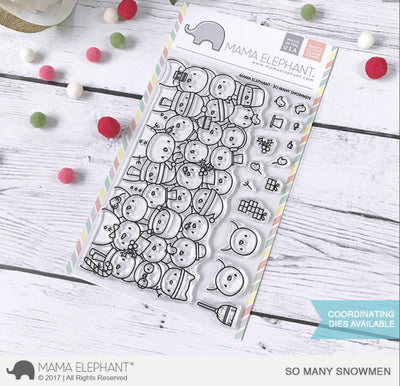 Mama Elephant - So Many Snowmen Stamps