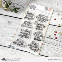 Mama Elephant - Scripty Notes Stamps