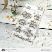Mama Elephant - Scripty Bday Stamps