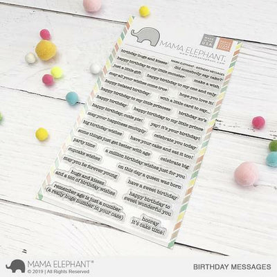 Mama Elephant - Birthday Messages Stamps