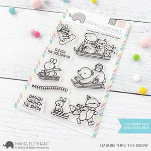 Mama Elephant - Dashin Thru The Snow Stamps