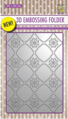 Nellie's Choice - 3D Embossing Folder - Background Flowers 2