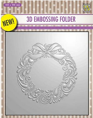 Nellie's Choice - 3D Embossing Folder - Wreath