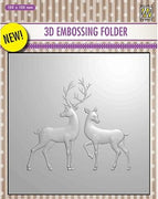 Nellie's Choice - 3D Embossing Folder - Reindeer