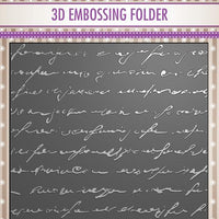 Nellie's Choice - 3D Embossing Folder - Writing