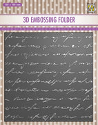 Nellie's Choice - 3D Embossing Folder - Writing