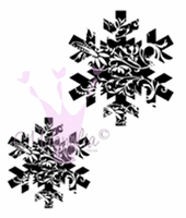 Magnolia Stamps - New Year Collection - Black Snowflakes #388
