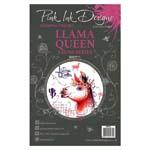 Pink Ink Designs A5 Clear Stamp Set - Llama Queen