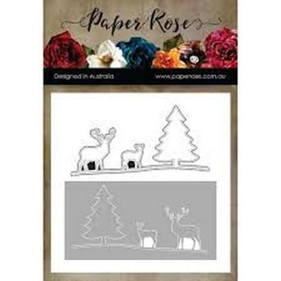 Paper Rose - Dies - Christmas Scene