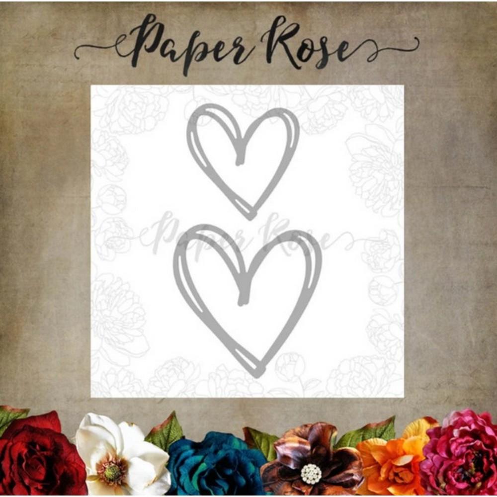 Paper Rose - Dies - Scribble Hearts 2