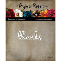 Paper Rose - Dies - Fine Script Layered - Thanks