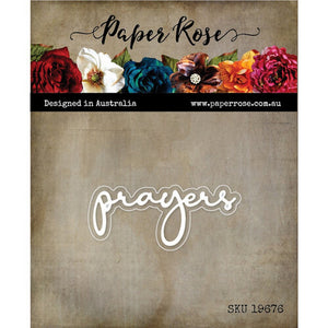Paper Rose - Dies - Fine Script Layered - Prayers
