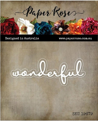 Paper Rose - Dies - Fine Script Layered - Wonderful