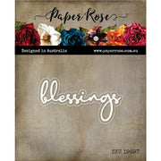 Paper Rose - Dies - Fine Script Layered - Blessings