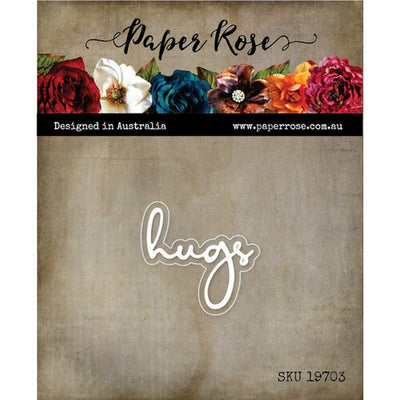 Paper Rose - Dies - Fine Script Layered - Hugs