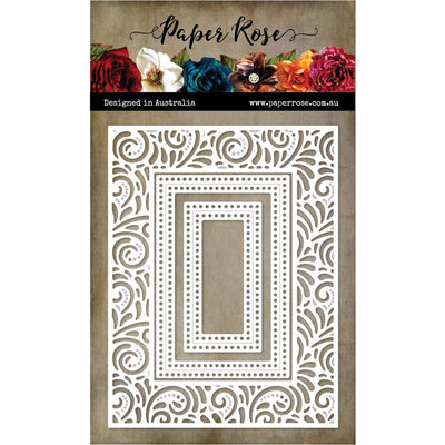 Paper Rose - Dies - Ornate Swirl Rectangle Frame