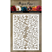 Paper Rose - Dies - Rose Flourish Background