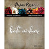 Paper Rose - Dies - Fine Script Layered - Best Wishes