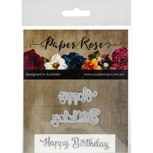 Paper Rose - Dies - Happy Birthday