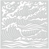 Hero Arts - 6" x 6" Stencil - Mermaid Sea Waves