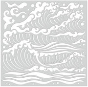 Hero Arts - 6" x 6" Stencil - Mermaid Sea Waves