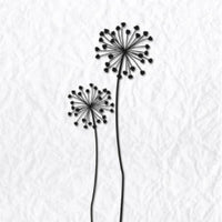 Nellie's Choice - Clear Stamp - Silhouette Flower 9