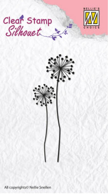 Nellie's Choice - Clear Stamp - Silhouette Flower 9