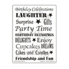 Sweet Poppy - Stencils - Birthday Words