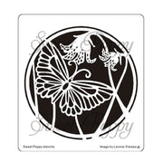 Sweet Poppy - Stencils - Wildflowers Butterfly