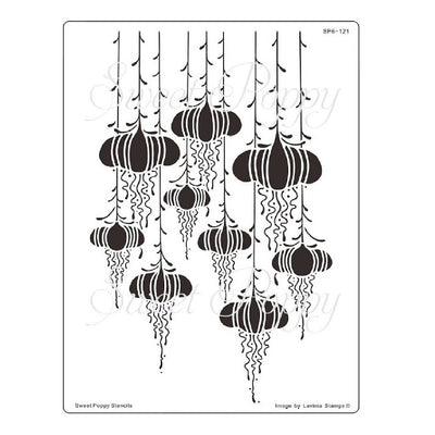 Sweet Poppy - Stencils - Fairy Lanterns Back Plate