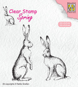 Nellie's Choice - Clear Stamp - Two Hares