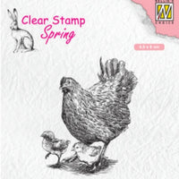 Nellie's Choice - Clear Stamp - Mother Hen With Chicks