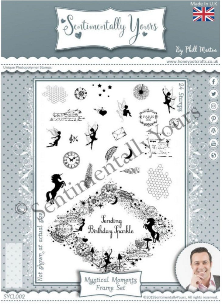 Sentimentally Yours - Clear Stamps - A5 - Mystical Moments frame Set