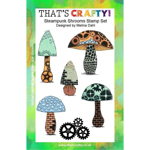 That's Crafty! - Clear Stamps Set - Steampunk Shrooms