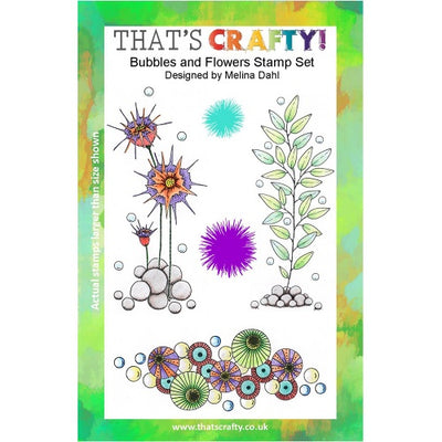 That's Crafty! - Clear Stamps Set - Bubbles & Flowers