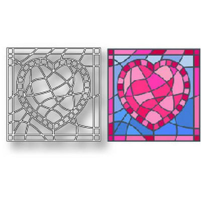 Tutti Designs - Dies - Heart Stained Glass