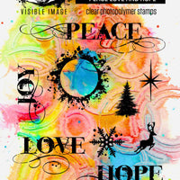 Visible Image - Stamps - Peace Love & Hope