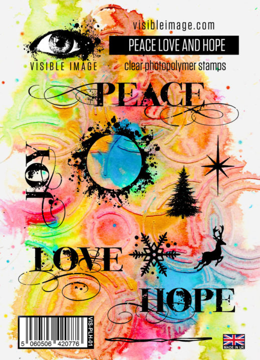 Visible Image - Stamps - Peace Love & Hope
