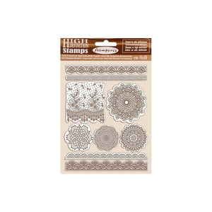 Stamperia - Cling Rubber Stamps - Lace, Passion