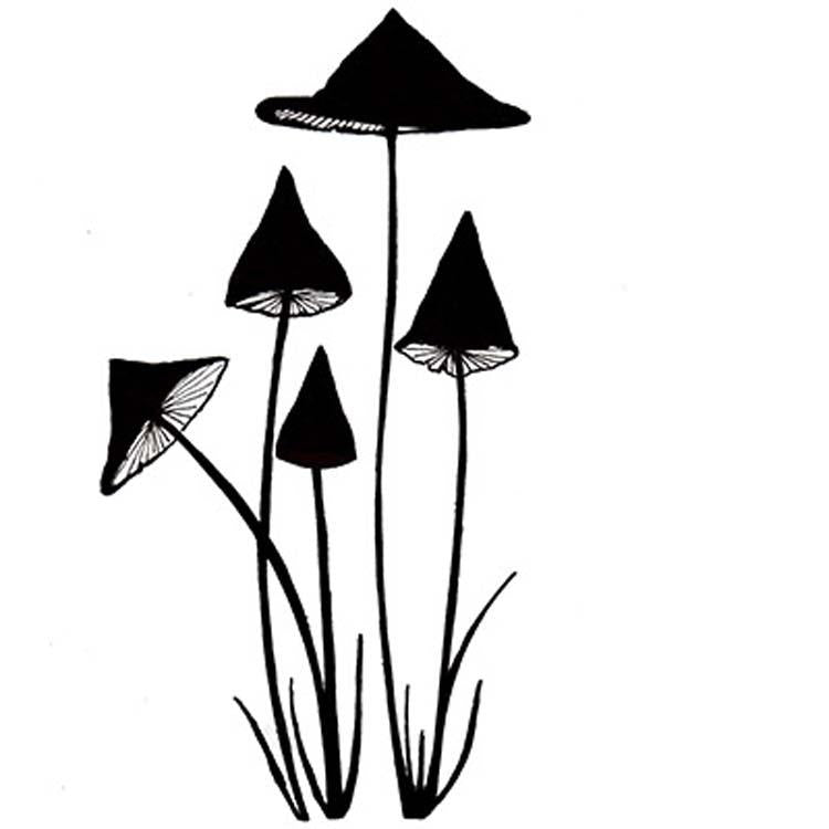 Lavinia Stamp - Slender Mushrooms Miniature